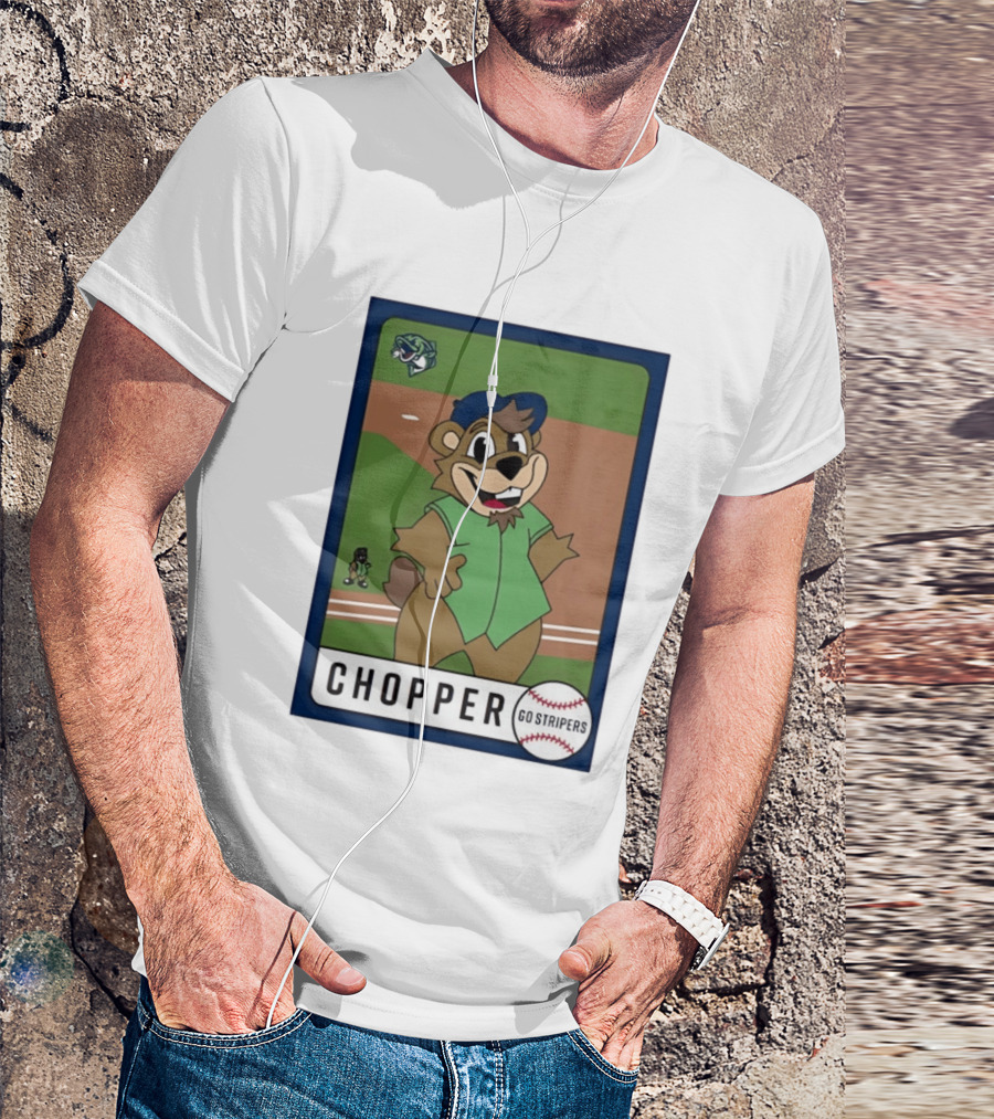 Chopper Gwinnett Stripers Baseball Card Go Stripers T-Shirt