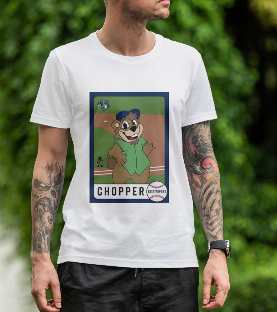 Chopper Gwinnett Stripers Baseball Card Go Stripers T-Shirt