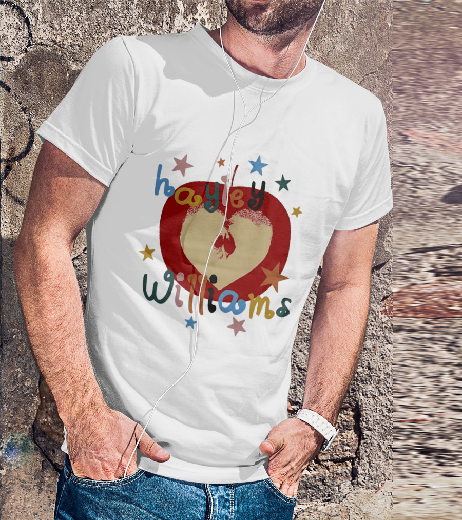 Hayley Williams Apple Heart Star Pop Colorful Letters T-Shirt