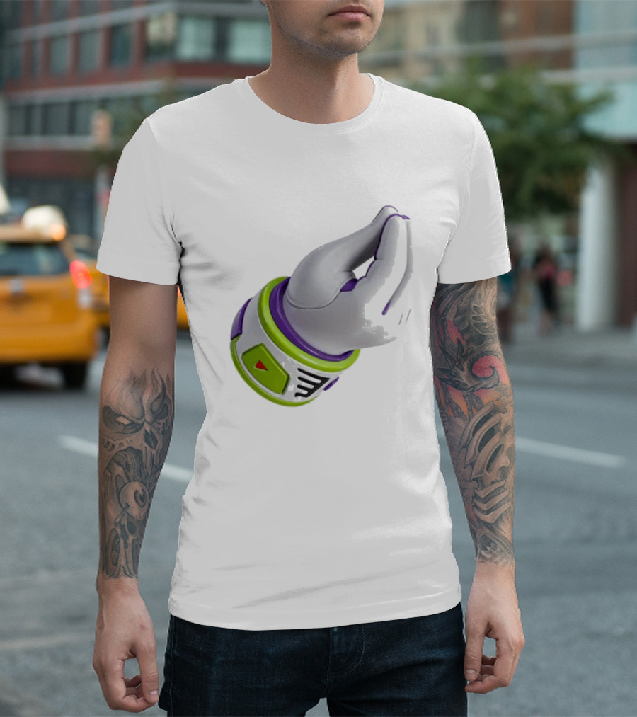 Buzz's Italian Hand Gesture Spacesuit Sleeve T-Shirt