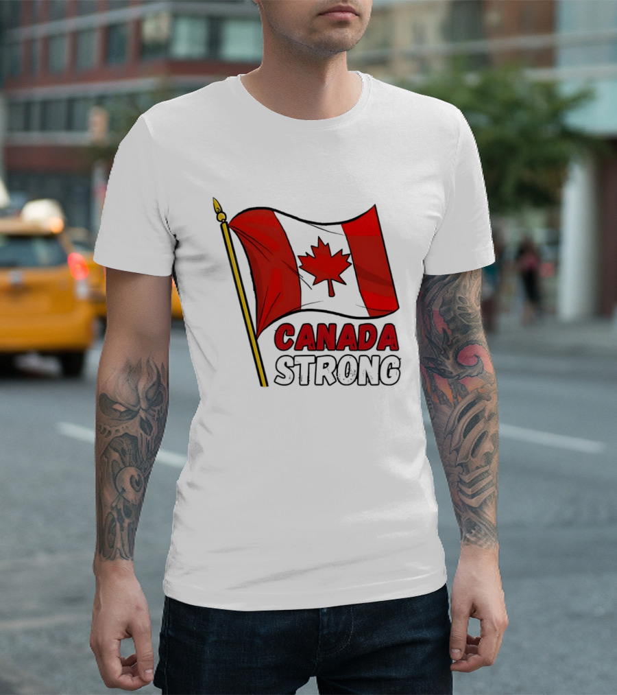 Canada Strong Maple Leaf Flag Pride T-Shirt