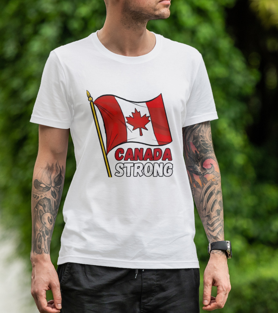 Canada Strong Maple Leaf Flag Pride T-Shirt