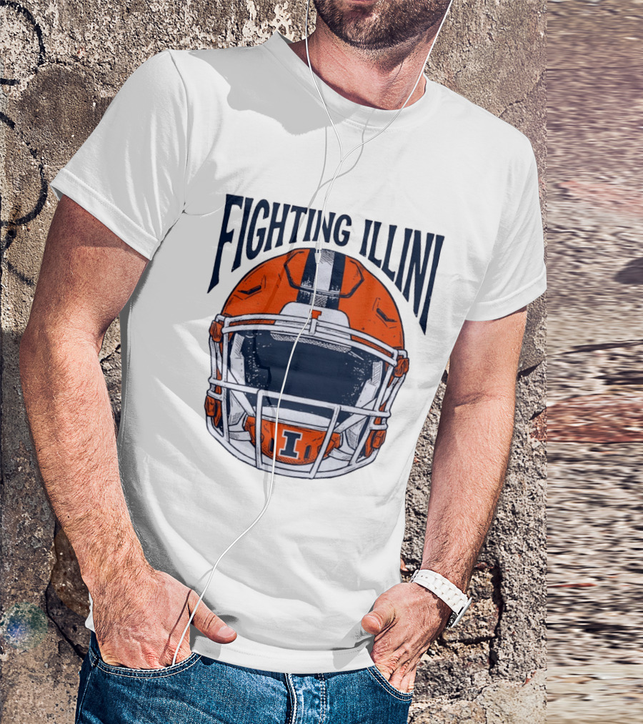Fighting Illini Football Helmet Illinois T-Shirt