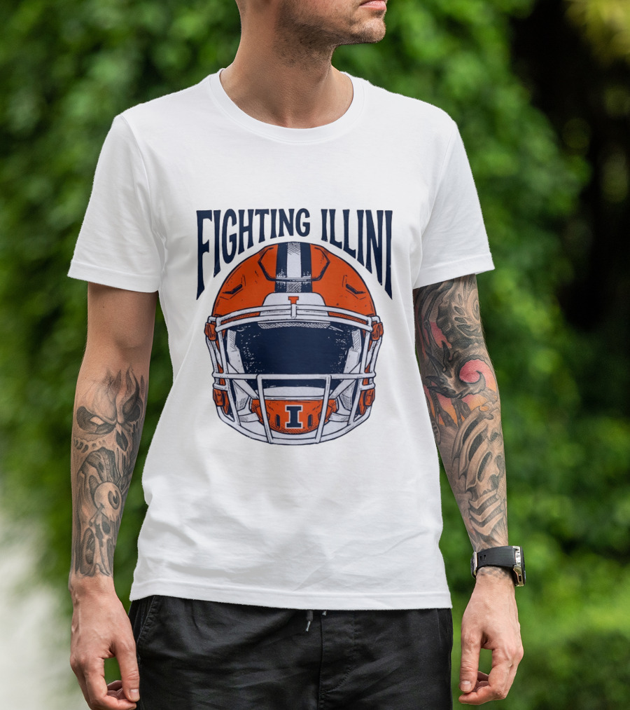 Fighting Illini Football Helmet Illinois T-Shirt