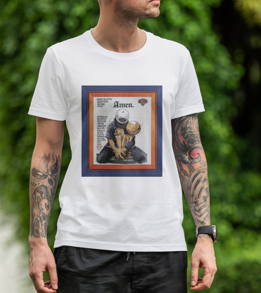Saturday June 15 2026 Knicks Spurs NBA Finals Game 6 Amen Knicks Win First NBA Championship Since 1973 Win 4 90 47 T-Shirt