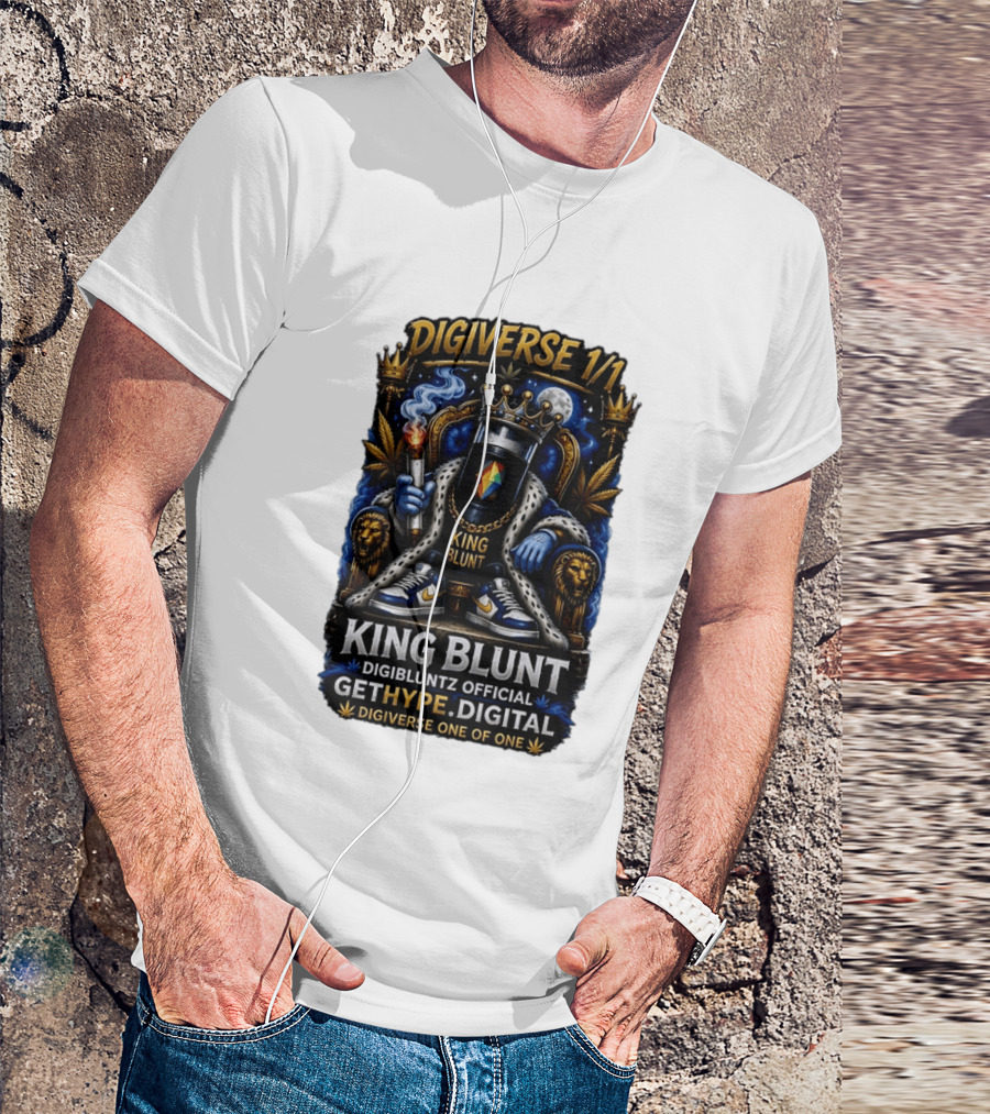 Digiverse 1 1 King Blunt GetHype Digibluntz Official Digital One Of One T-Shirt