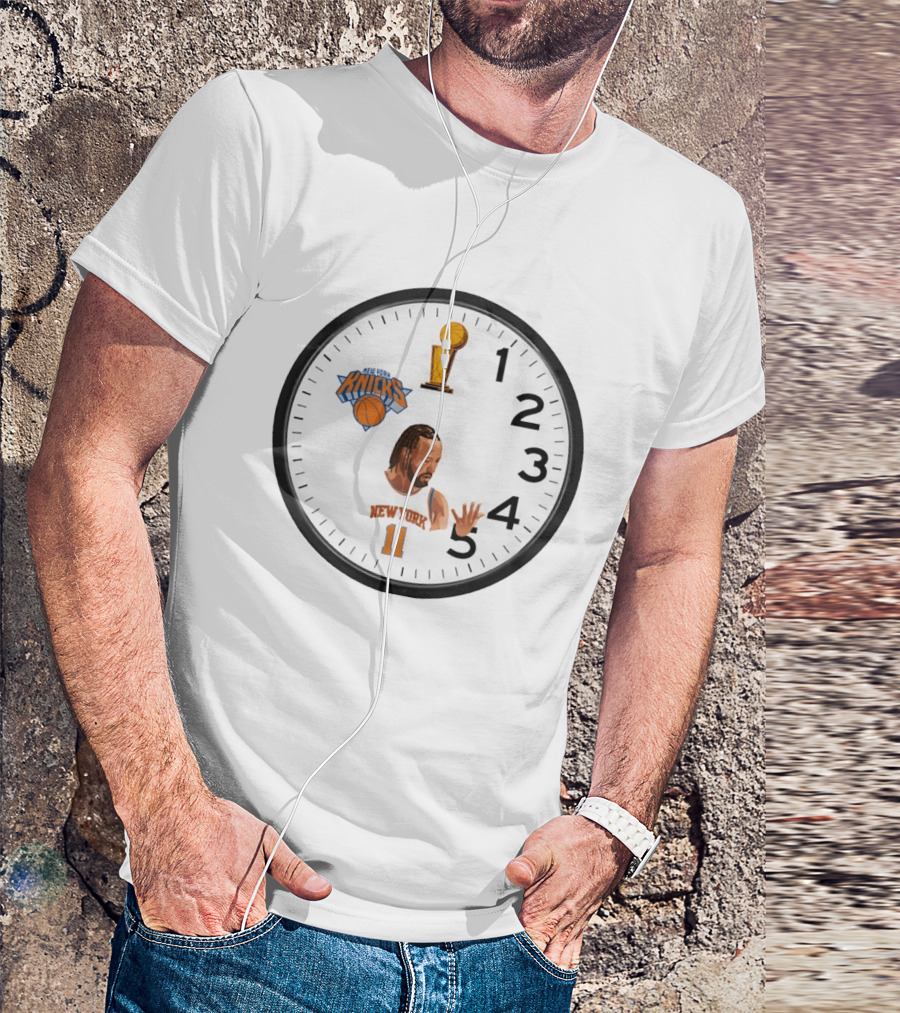 Knicks In 5 Jalen Brunson New York Time Basketball Trophy T-Shirt