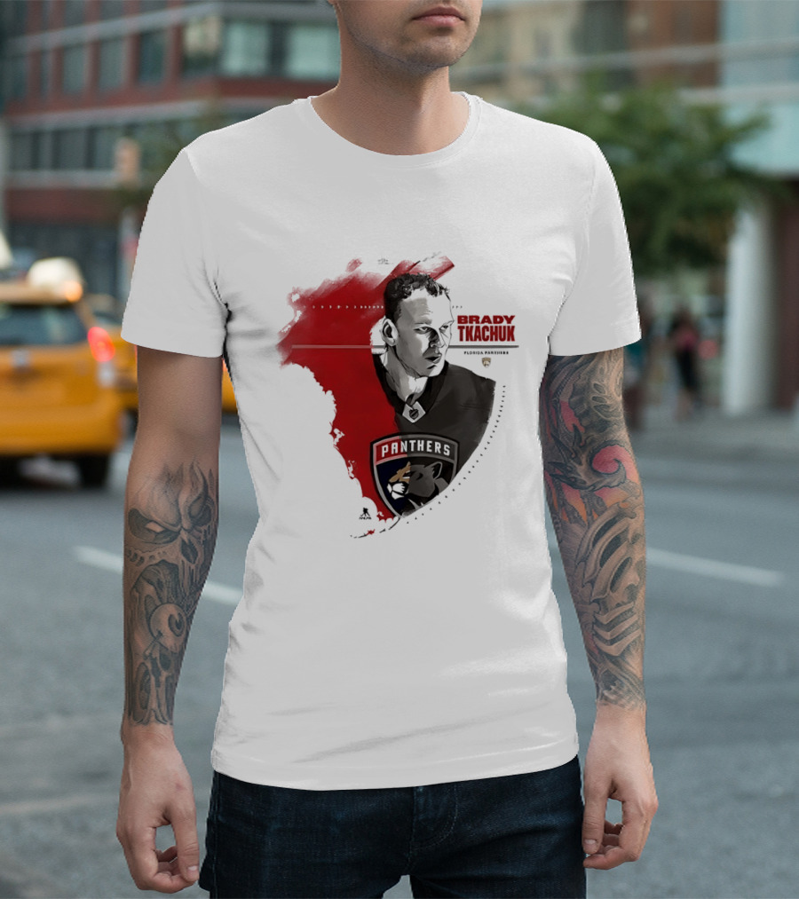 Florida Panthers Brady Tkachuk Portrait State Of Florida T-Shirt