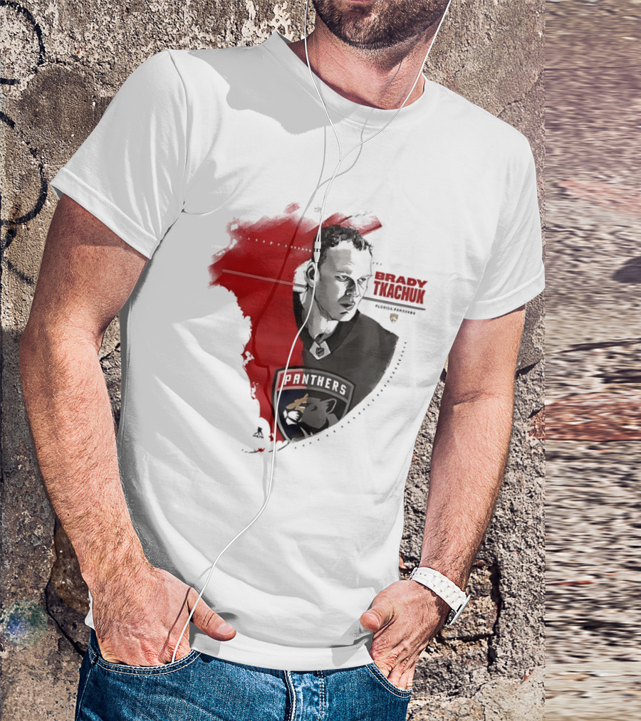 Florida Panthers Brady Tkachuk Portrait State Of Florida T-Shirt