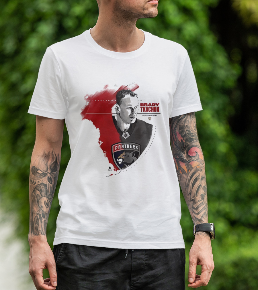 Florida Panthers Brady Tkachuk Portrait State Of Florida T-Shirt