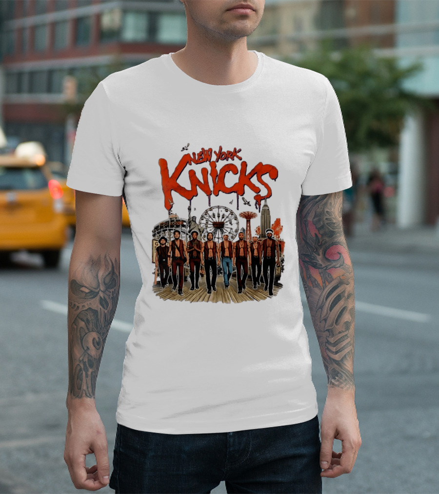 New York Knicks The Warriors Coney Island Gang Ferris Wheel Empire State Building T-Shirt