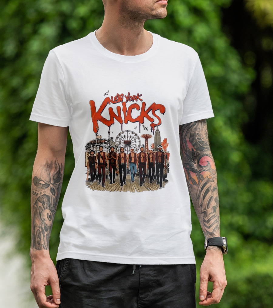 New York Knicks The Warriors Coney Island Gang Ferris Wheel Empire State Building T-Shirt
