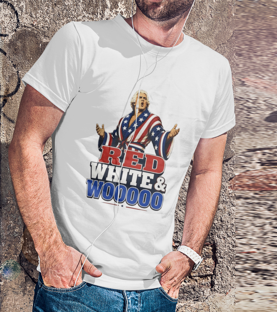 Ric Flair Red White And Woooo USA Wrestling Legend 4th Of July Celebration T-Shirt