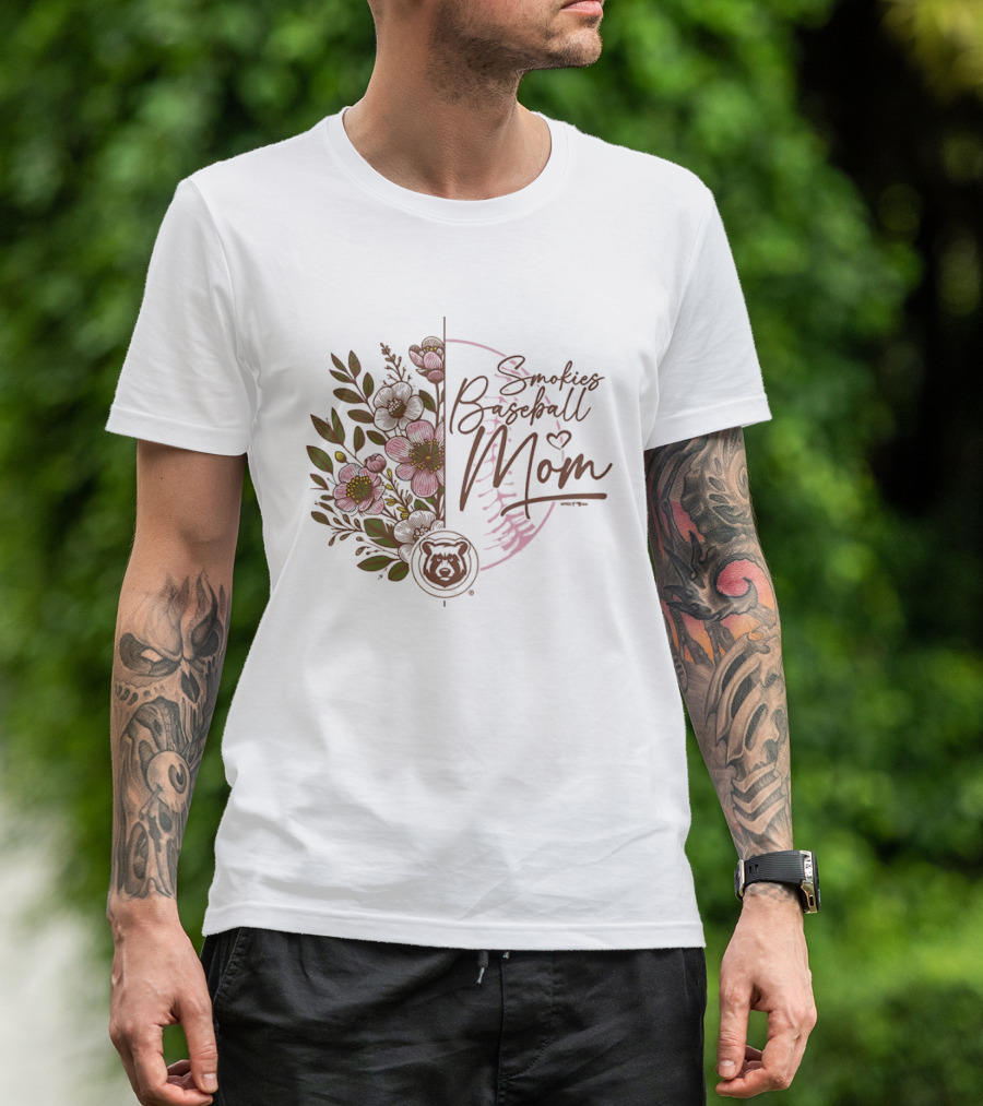 Tennessee Smokies Baseball Mom Floral Minor League Baseball T-Shirt