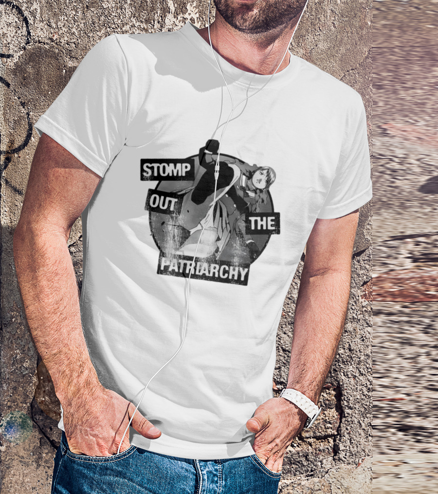 Stomp Out The Patriarchy Empowerment Manga Style Influence T-Shirt