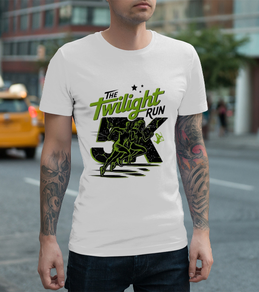 The Twilight Run 5K Runners And Stars Night Race Event T-Shirt