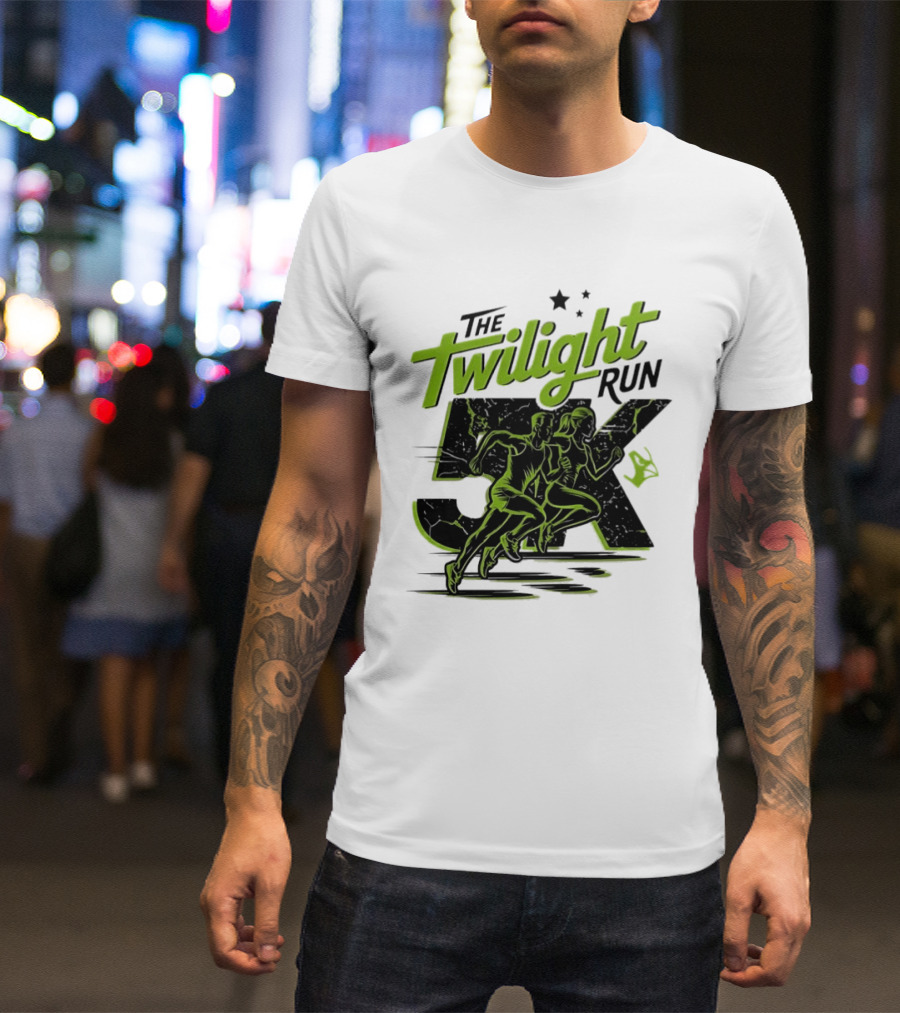 The Twilight Run 5K Runners And Stars Night Race Event T-Shirt