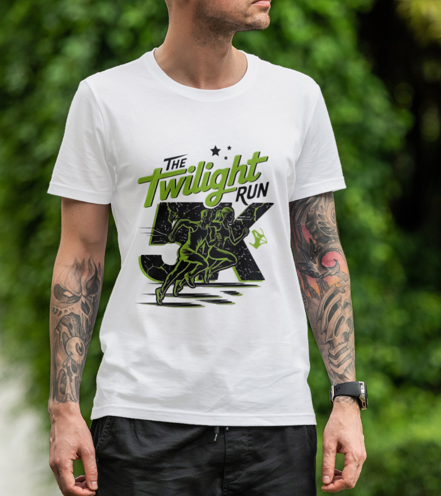 The Twilight Run 5K Runners And Stars Night Race Event T-Shirt