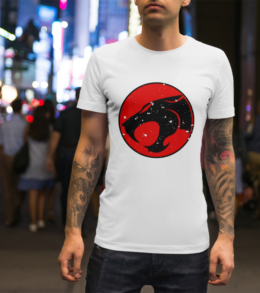 Thunder Jaguar Cat Red Circle T-Shirt