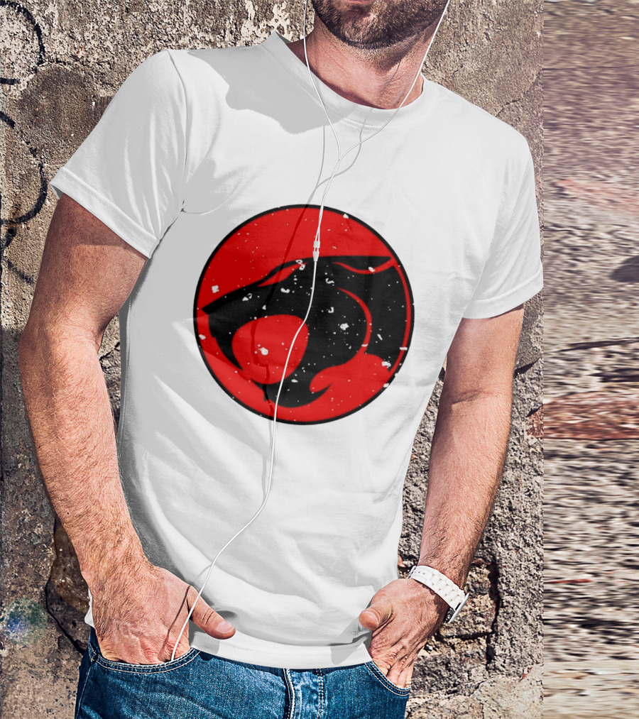 Thunder Jaguar Cat Red Circle T-Shirt