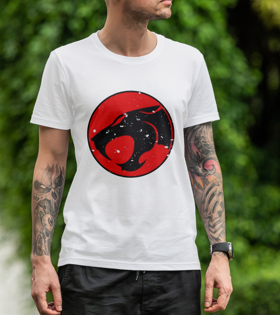 Thunder Jaguar Cat Red Circle T-Shirt