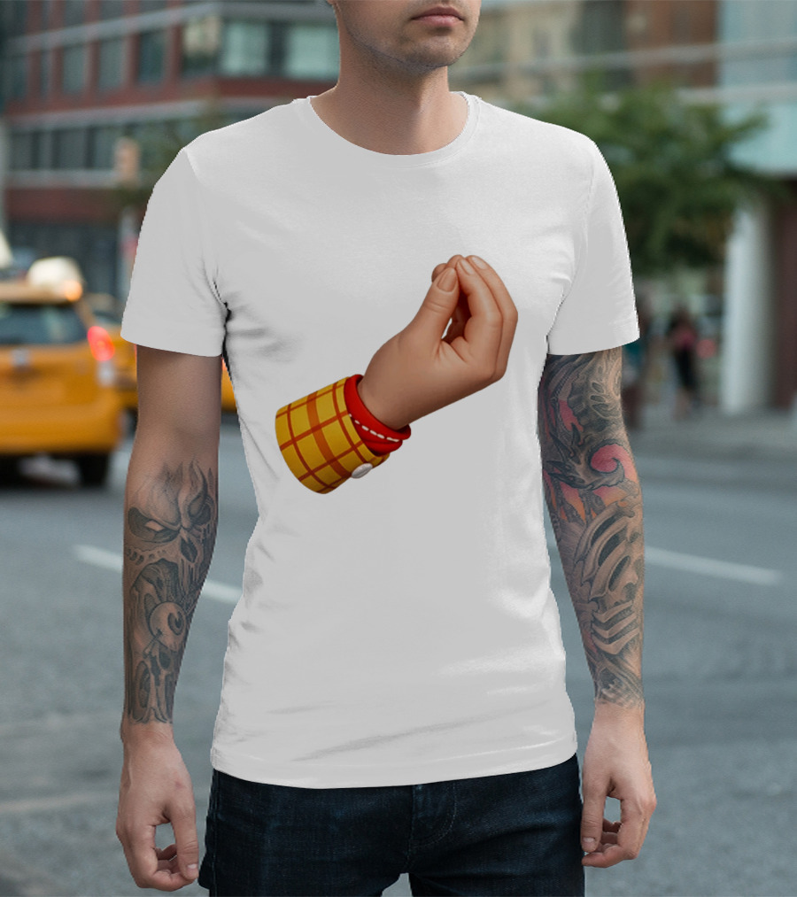 Woody's Italian Hand Gesture Pixar Character Sleeve T-Shirt