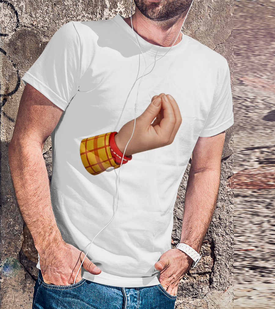 Woody's Italian Hand Gesture Pixar Character Sleeve T-Shirt