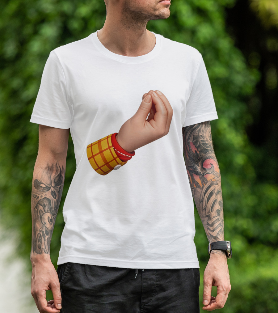Woody's Italian Hand Gesture Pixar Character Sleeve T-Shirt