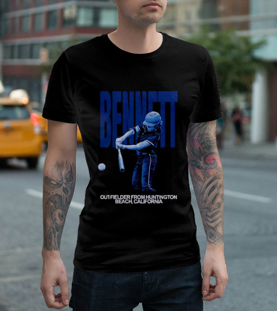 Bennett Outfielder Huntington Beach California Baseball Player T-Shirt
