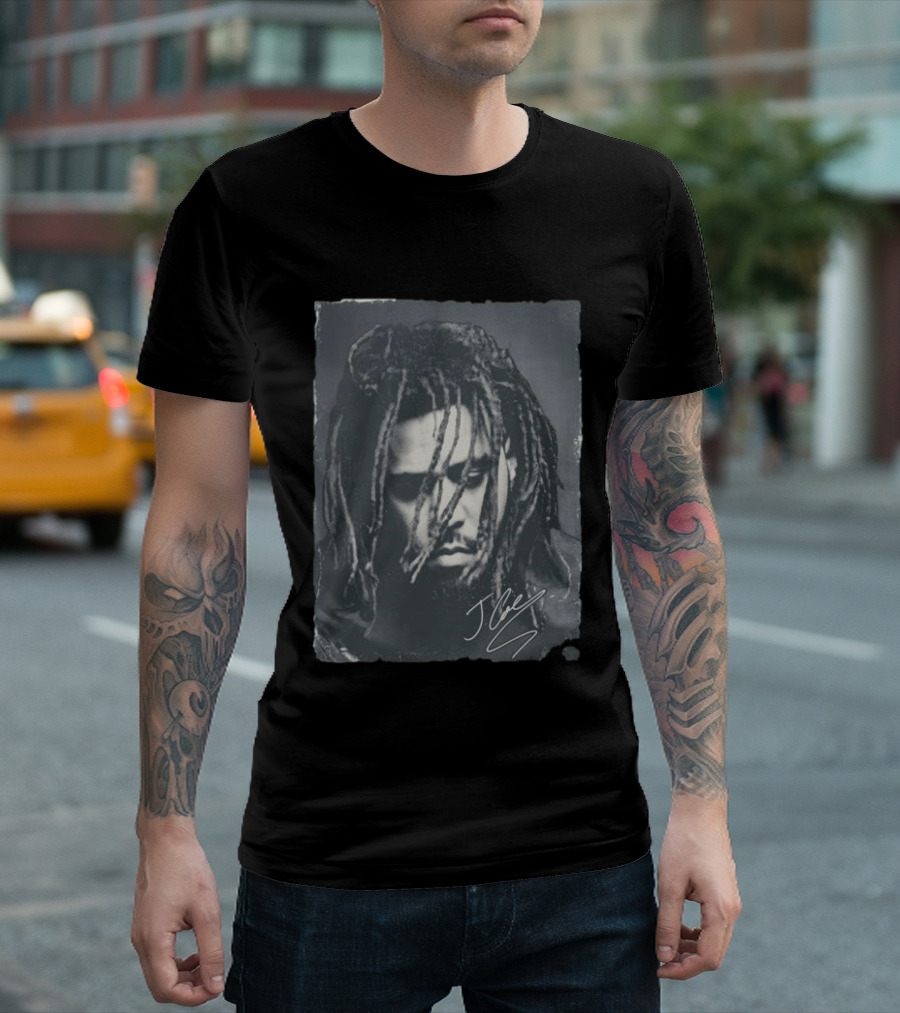 J Cole 2023 Concert Portrait Signature T-Shirt