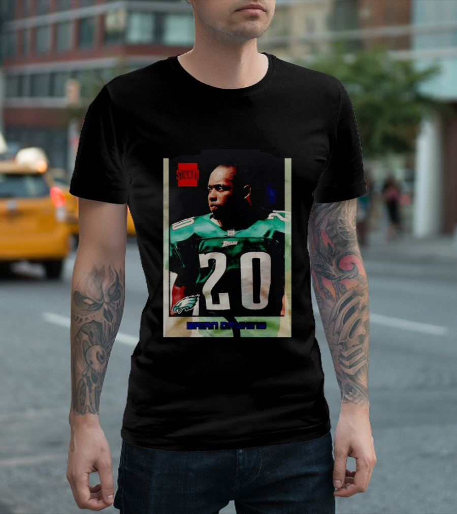 Brian Dawkins Philadelphia Eagles Stack 20 Trading Card T-Shirt