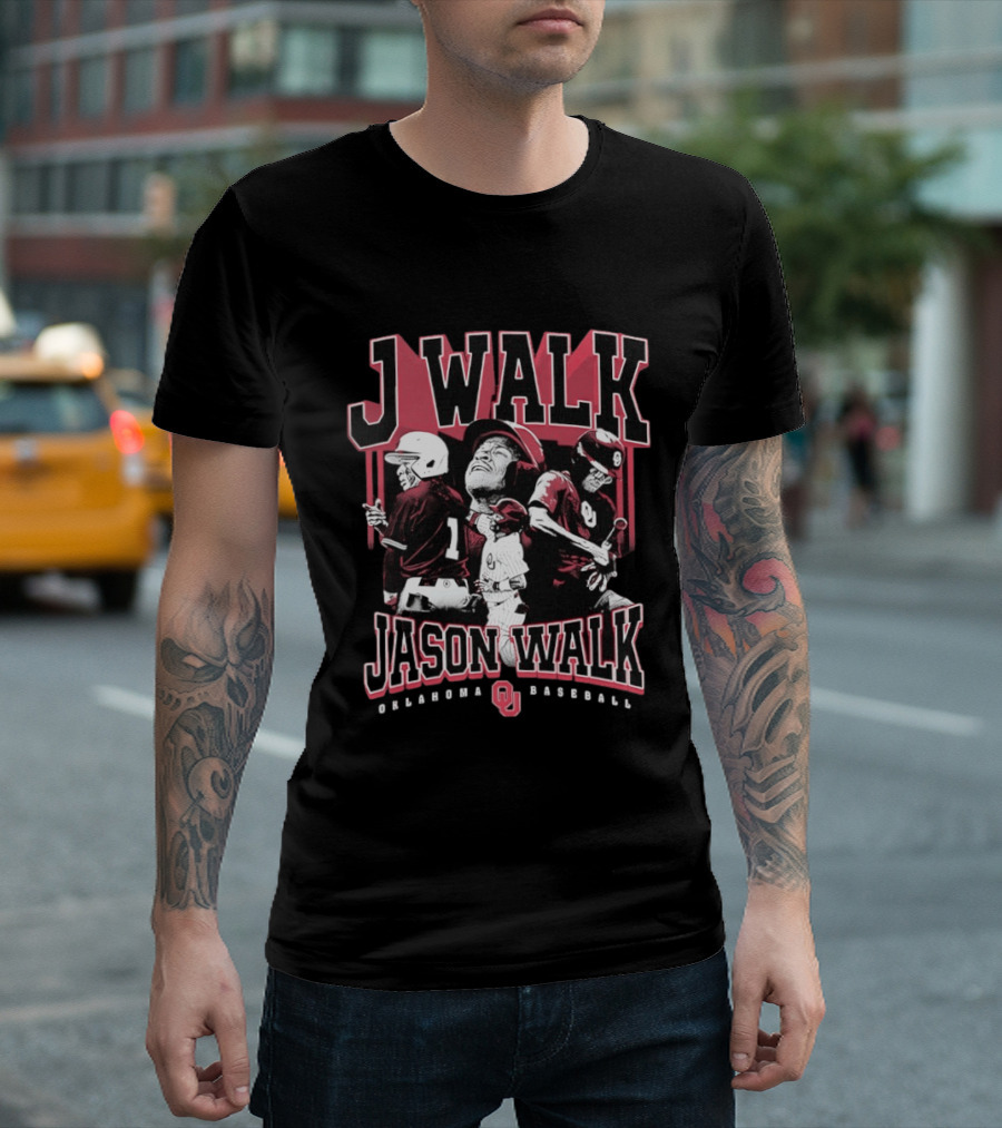 J Walk Jason Walk Oklahoma Baseball OU Sooners T-Shirt