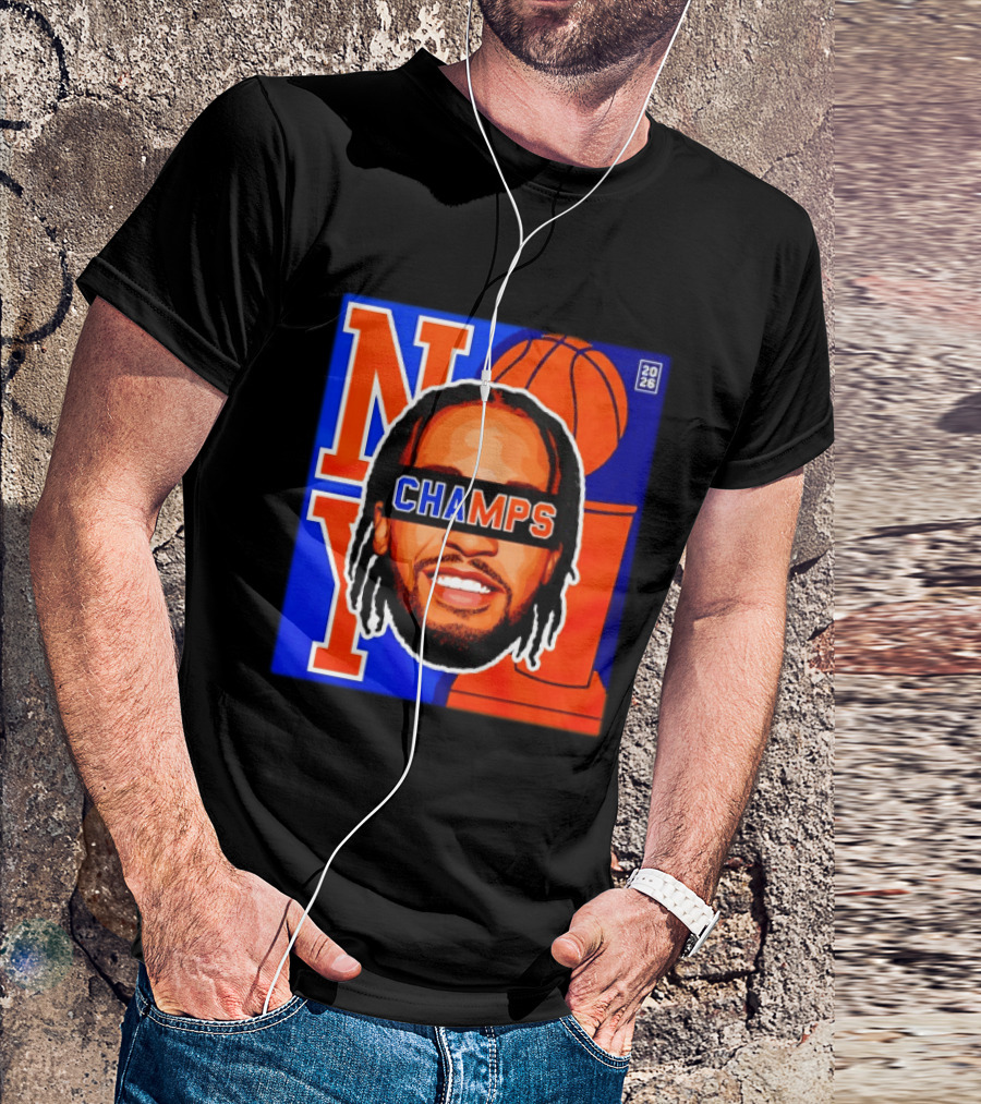 Jalen Brunson New York Knicks 2026 Champs Big Head NBA Basketball T-Shirt