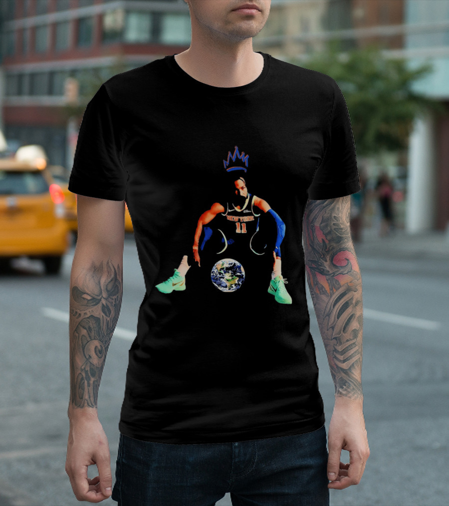New York Knicks Jalen Brunson 11 Crown Basketball World T-Shirt