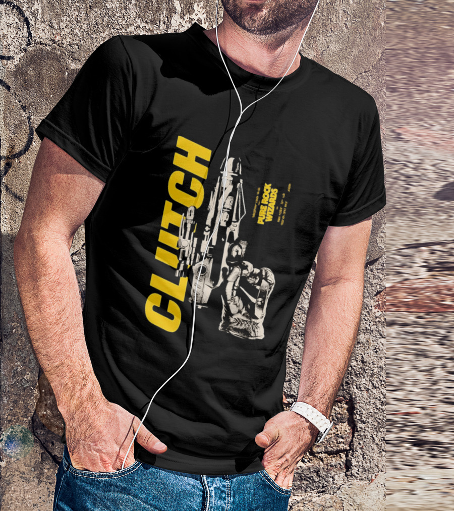 Clutch Pure Rock Wizards Tour Retro Sci Fi Mechanical Arm T-Shirt