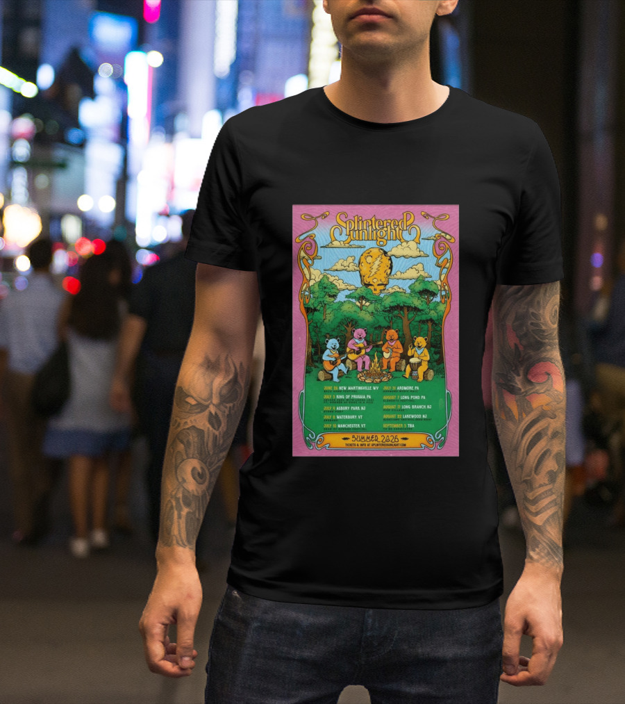 Splintered Sunlight Summer 2026 Tour New Martinsville King Prussia Asbury Waterbury Manchester Ardmore Long Pond Branch Lakewood T-Shirt