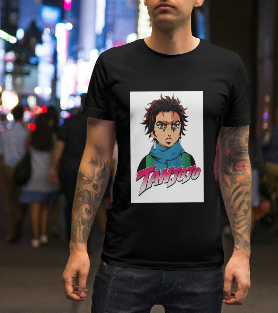 Tan JoJo Anime Manga Character Fusion T-Shirt