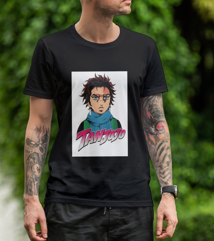 Tan JoJo Anime Manga Character Fusion T-Shirt
