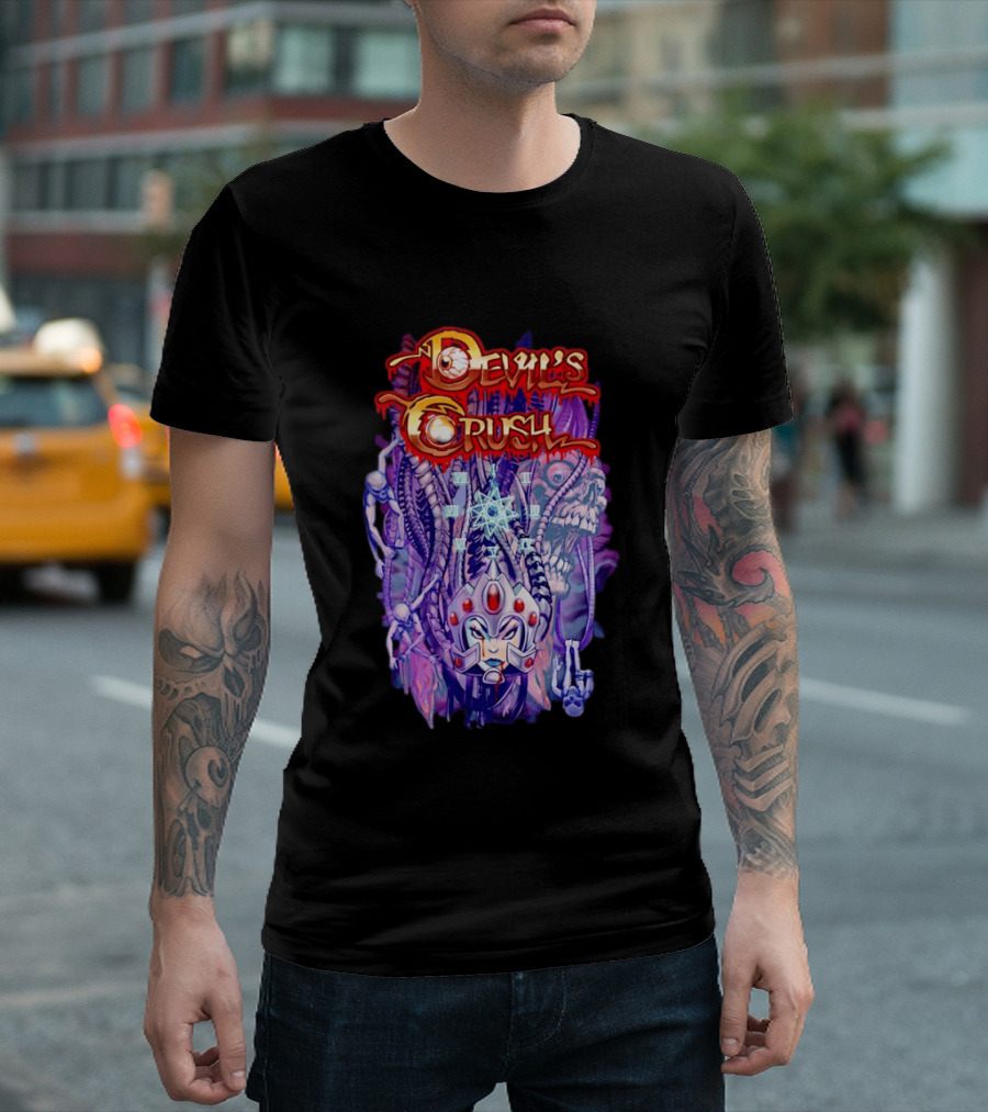 Devil's Crush Alien Skull Warrior With Mystical T-Shirt