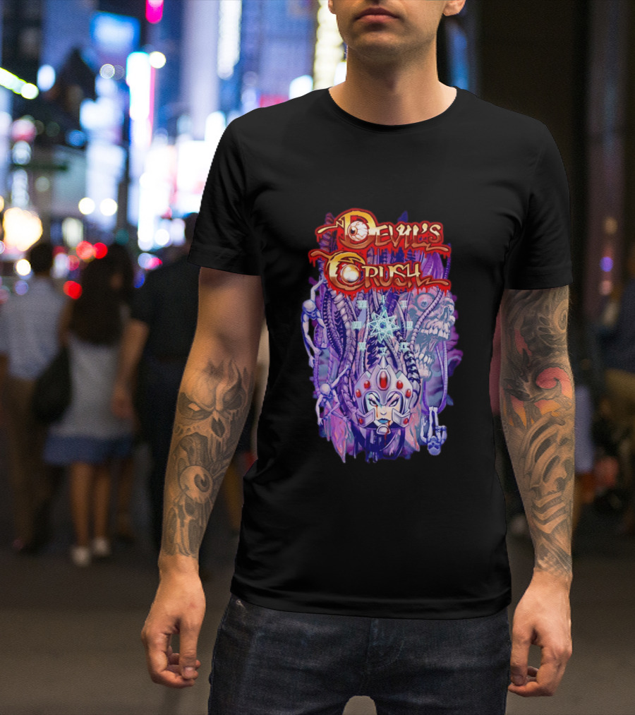 Devil's Crush Alien Skull Warrior With Mystical T-Shirt