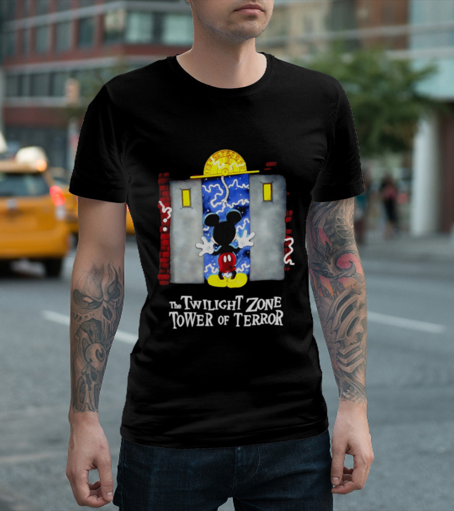 Mickey Mouse Twilight Zone Tower Of Terror Elevator Ride T-Shirt