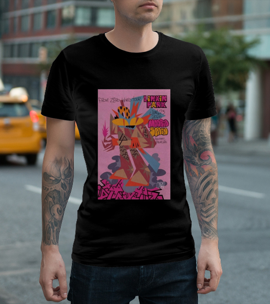 From Zero World Tour Linkin Park June 23 2026 Madrid Spain Auditorio Miguel Ríos T-Shirt