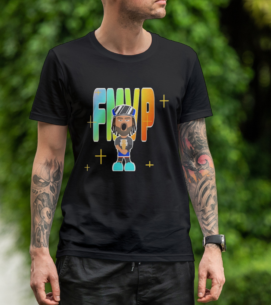 FMVP Jalen Brunson Cartoon New York Knicks 2026 Champs T-Shirt