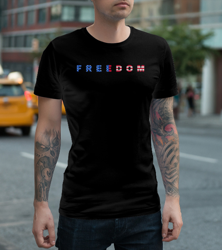 Freedom USA Flag 250th Anniversary Celebration T-Shirt