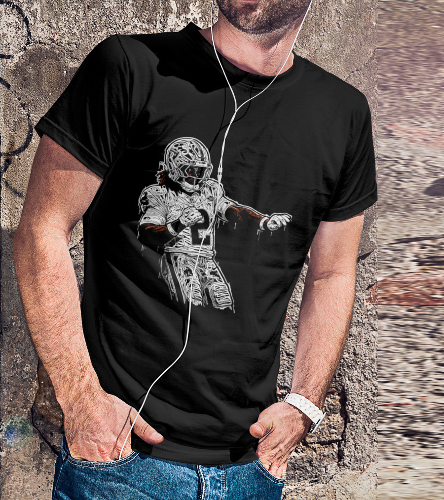 Gardner Minshew Las Vegas Raiders Drip 2 Football Player In Action T-Shirt