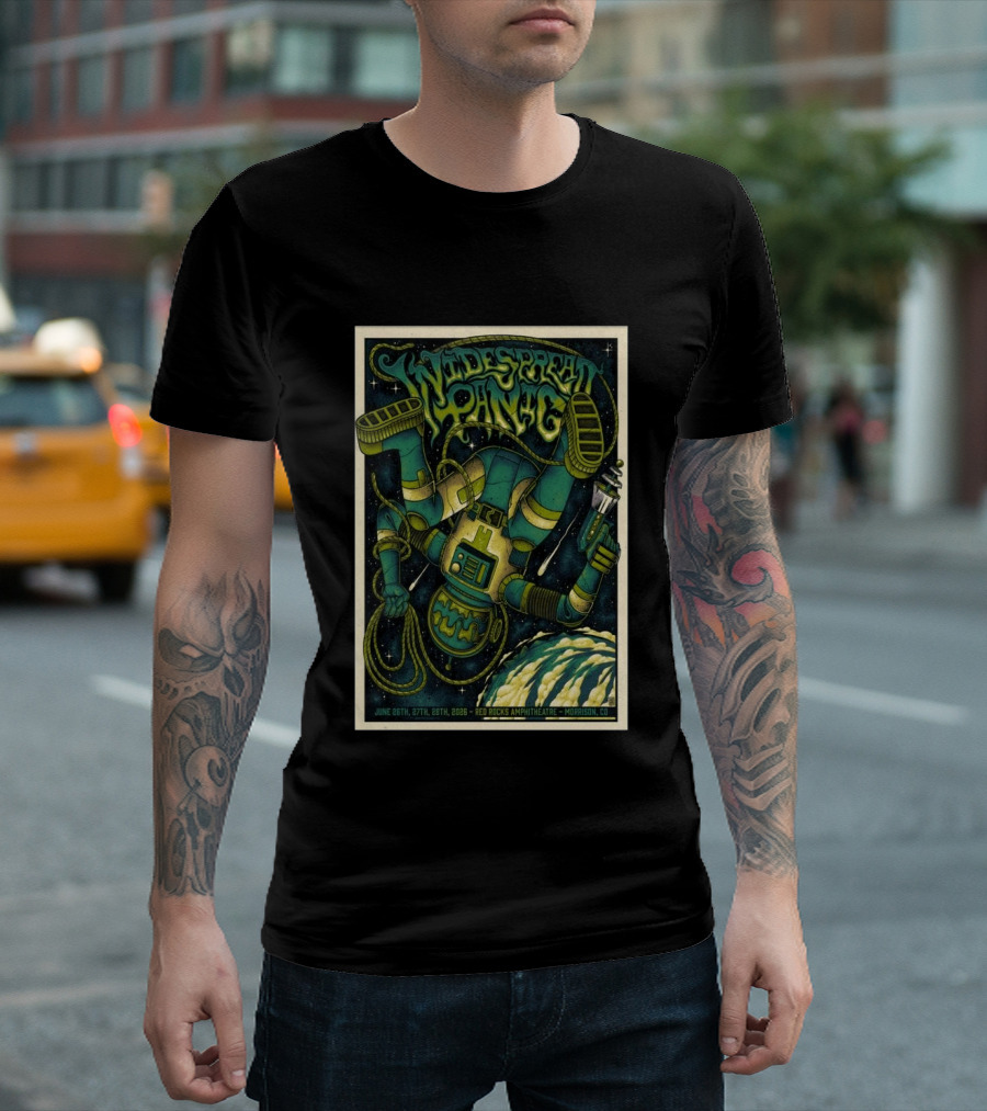 Widespread Panic Space Themed Red Rocks Amphitheatre Morrison CO June 26 27 28 2026 T-Shirt
