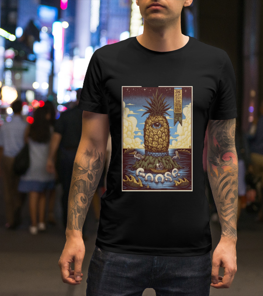Goose June 23 24 2026 Firefly Distillery North Charleston SC Pineapple Eye Fantasy T-Shirt