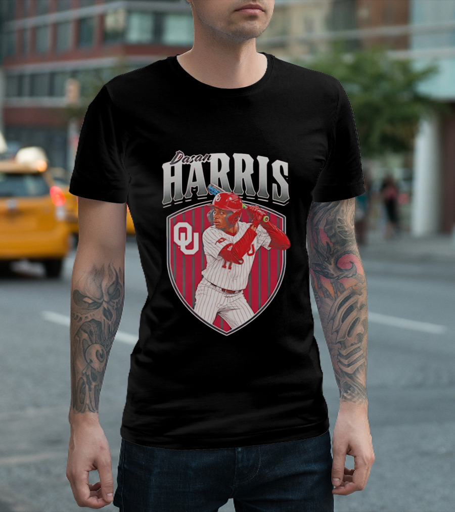 Dasan Harris Oklahoma Sooners Baseball OU T-Shirt