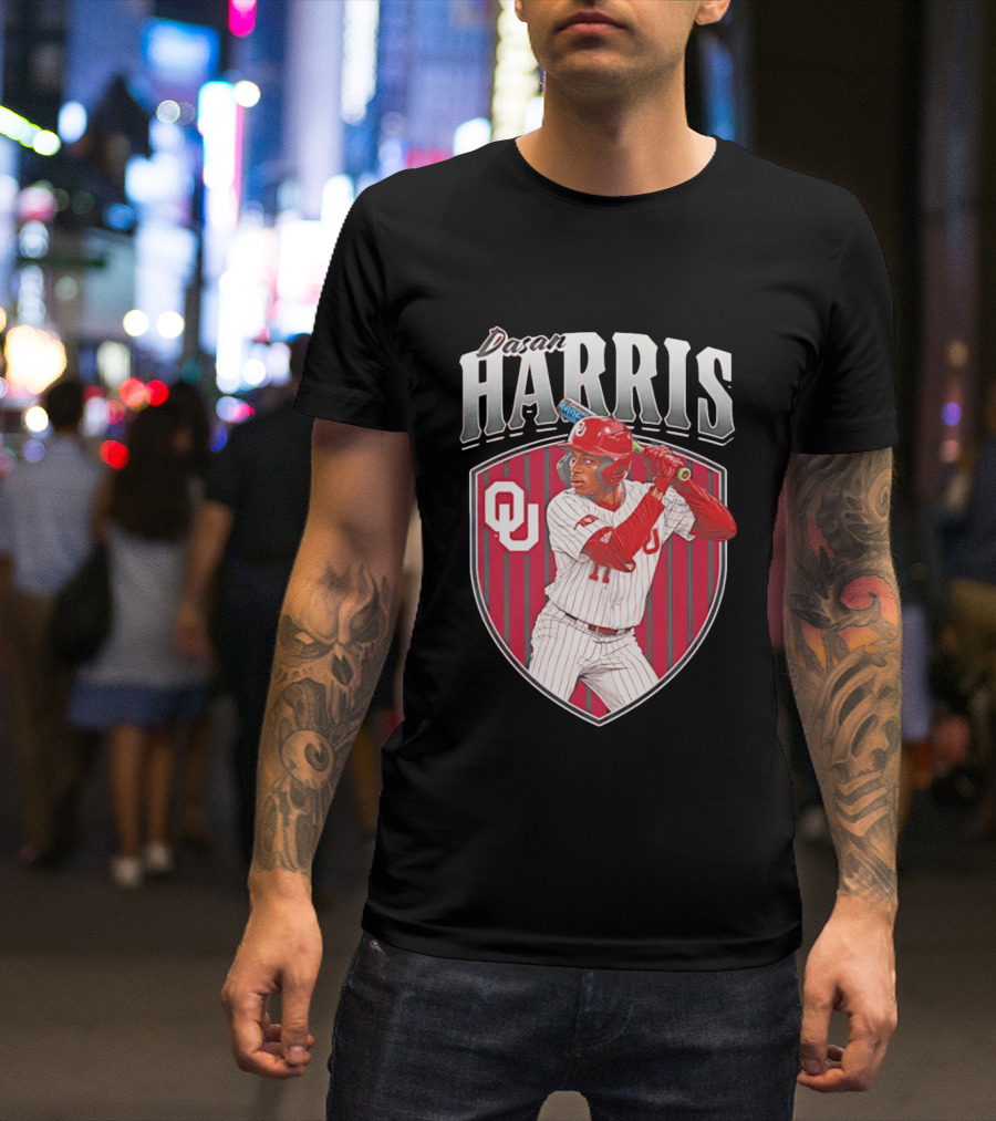 Dasan Harris Oklahoma Sooners Baseball OU T-Shirt