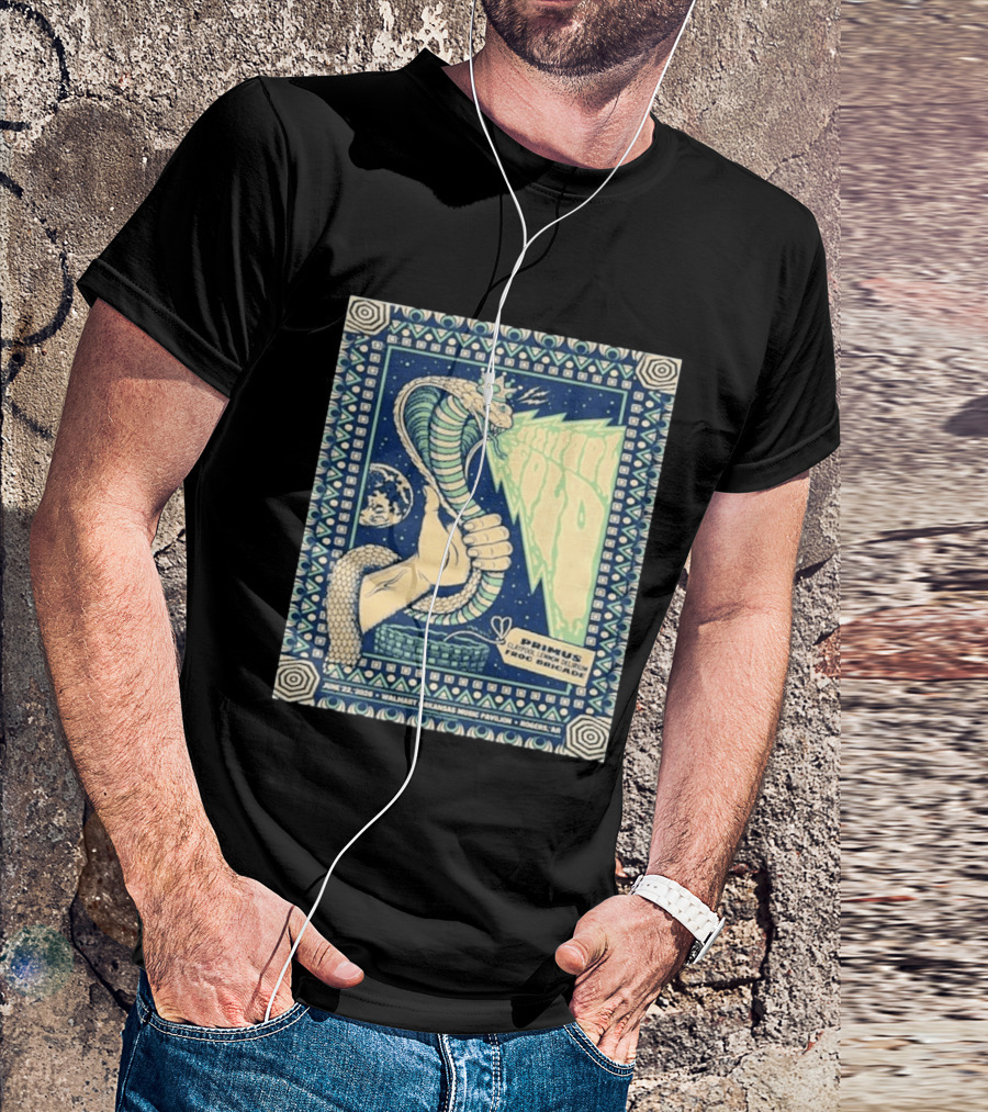 Primus Claypool Lennon Delirium Frog Brigade Tour June 22 2026 Walmart Arkansas Music Pavilion Rogers Cobra Hand T-Shirt